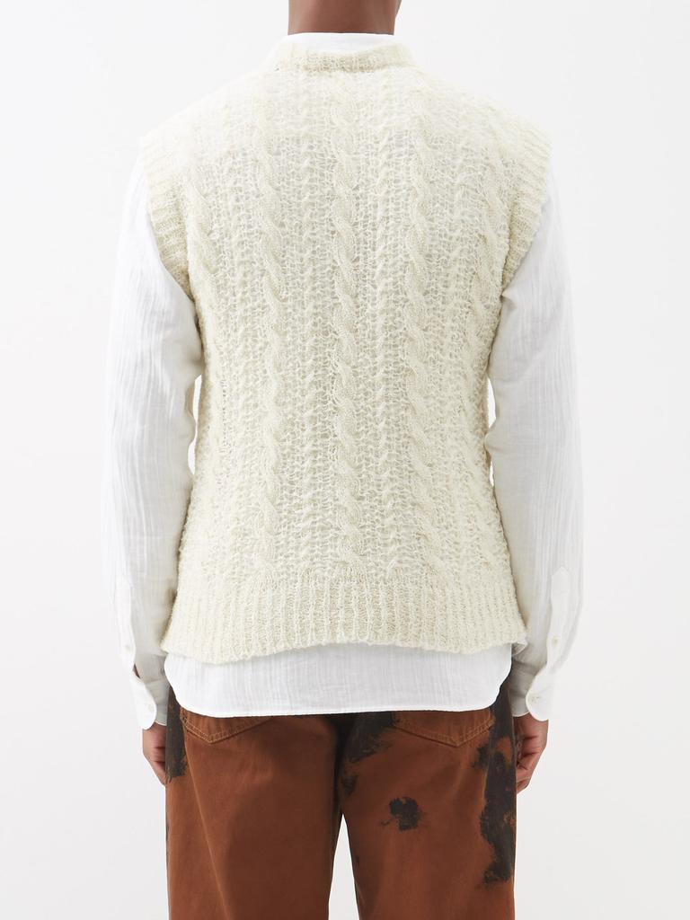 Cable-knit sweater vest商品第5张图片规格展示