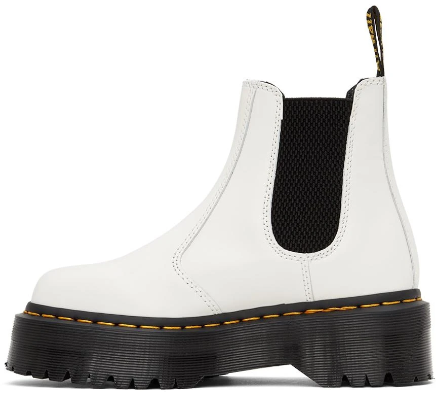 商品Dr. Martens|White Quad Platform Chelsea Boots,价格¥481,第3张图片详细描述