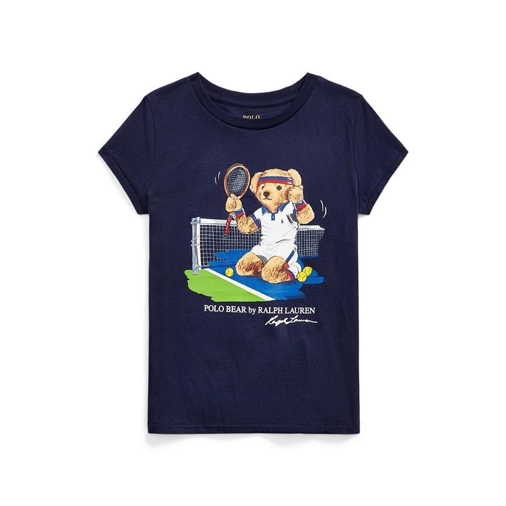 商品Ralph Lauren|Big Girls US Open Polo Bear Jersey T-shirt,价格¥202,第1张图片