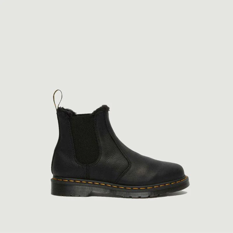 商品Dr. Martens|2976 leather and faux-fur Chelsea boots FI Black Ambassador DR. MARTENS,价格¥1656,第2张图片详细描述