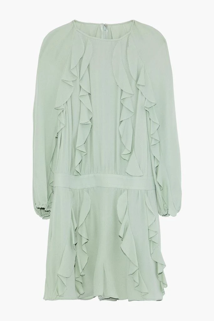 商品Valentino|Ruffled silk-georgette playsuit,价格¥13535,第3张图片详细描述