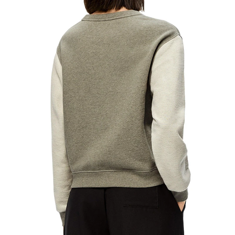 商品Loewe|【预售3-7天】LOEWE/罗意威 22年春夏新款 女士旧军绿色纯棉同色Logo刺绣卫衣S359341XA8-4640,价格¥5258,第6张图片详细描述