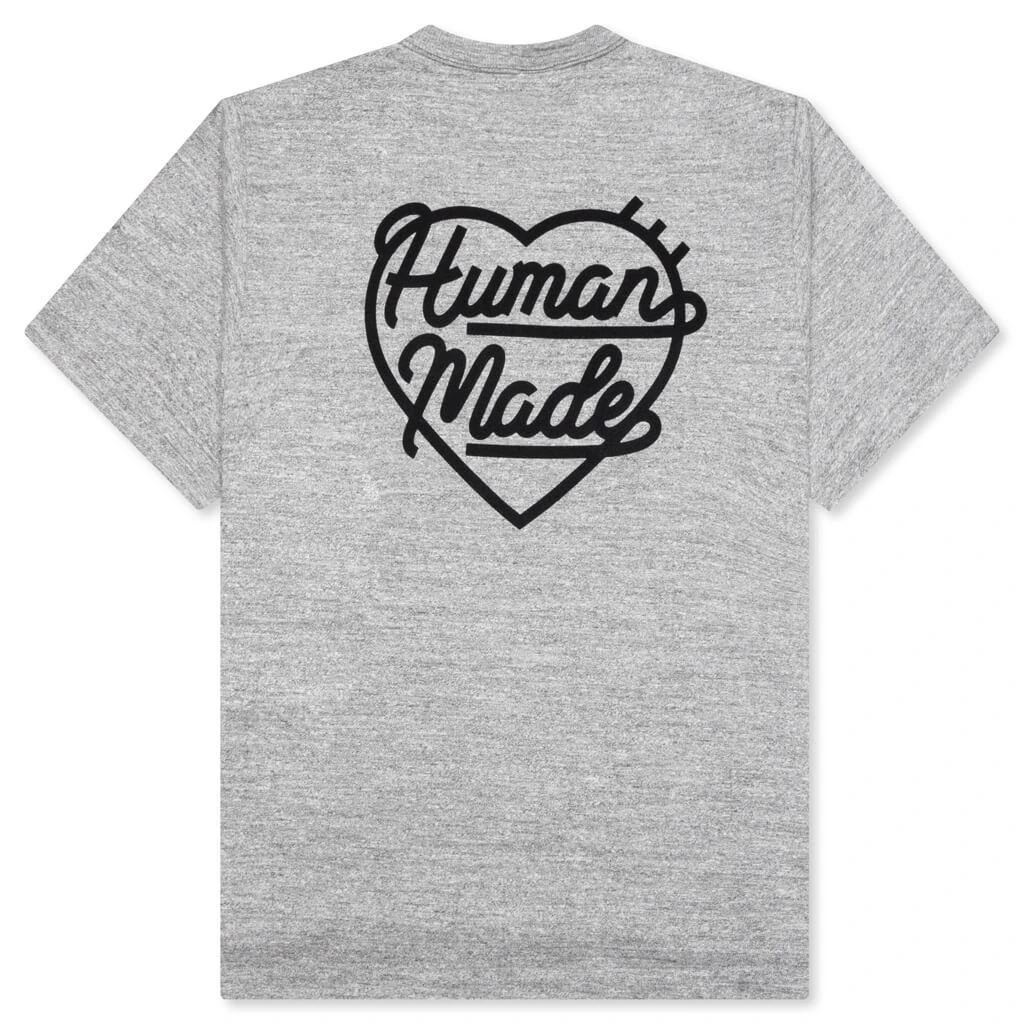 商品Human Made|Heart Badge T-Shirt - Grey,价格¥895,第2张图片详细描述
