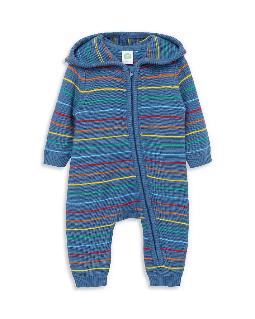 Boys' Hooded Striped Cotton Sweater Coverall - Baby商品第1张图片规格展示