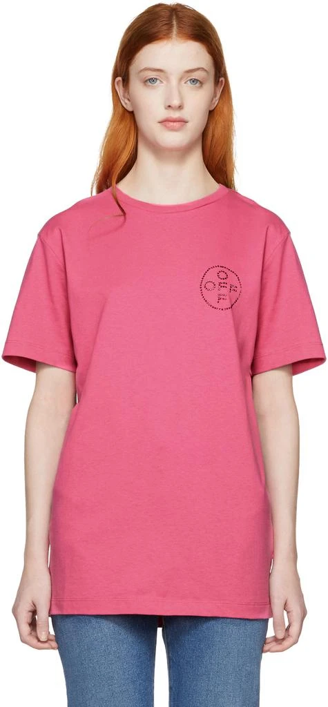 商品Off-White|SSENSE Exclusive Pink Cross Slim T-Shirt,价格¥1225,第1张图片