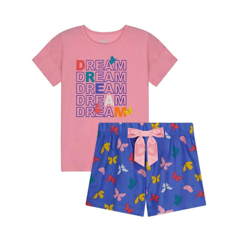 商品Sleep On It|Big Girls Top and Shorts Pajama Set, 2 Piece,价格¥164,第1张图片