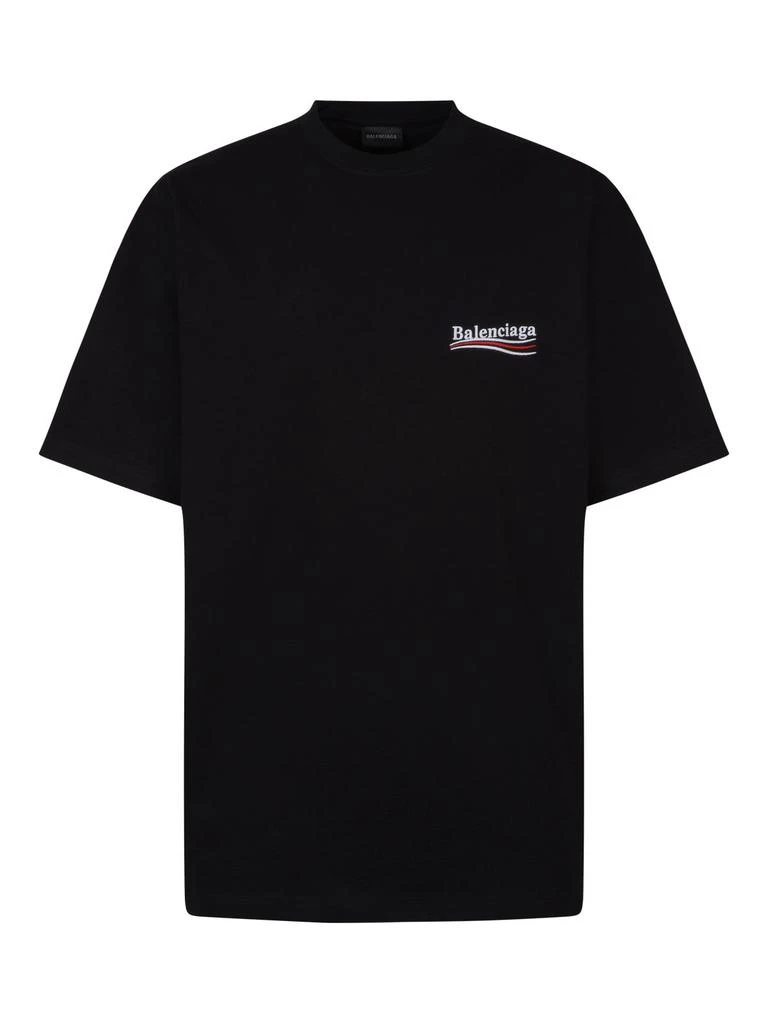 商品Balenciaga|Balenciaga Political Campaign Logo Printed Crewneck T-Shirt,价格¥3626-¥5262,第1张图片