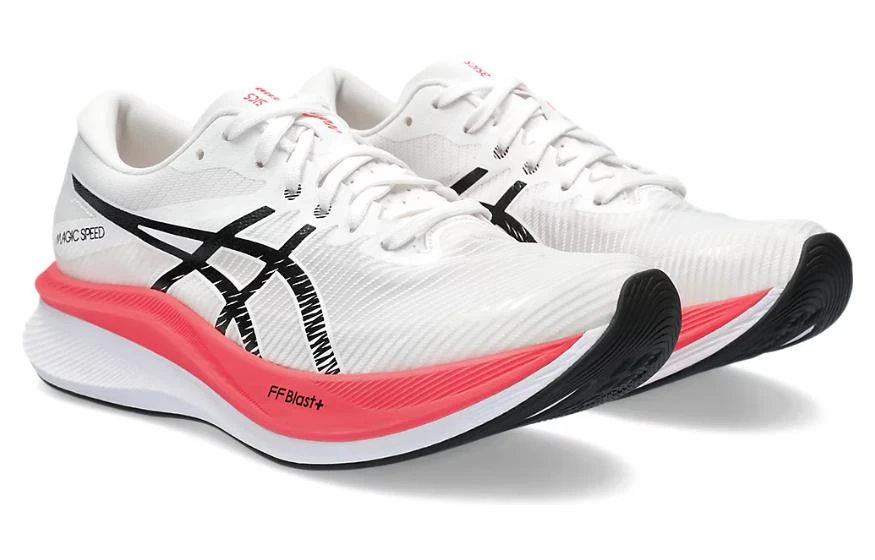 商品[国内直发] Asics|Magic Speed 3.0 舒适轻便 织物合成革 低帮 休闲跑步鞋 女款 白黑粉,价格¥1061,第4张图片详细描述