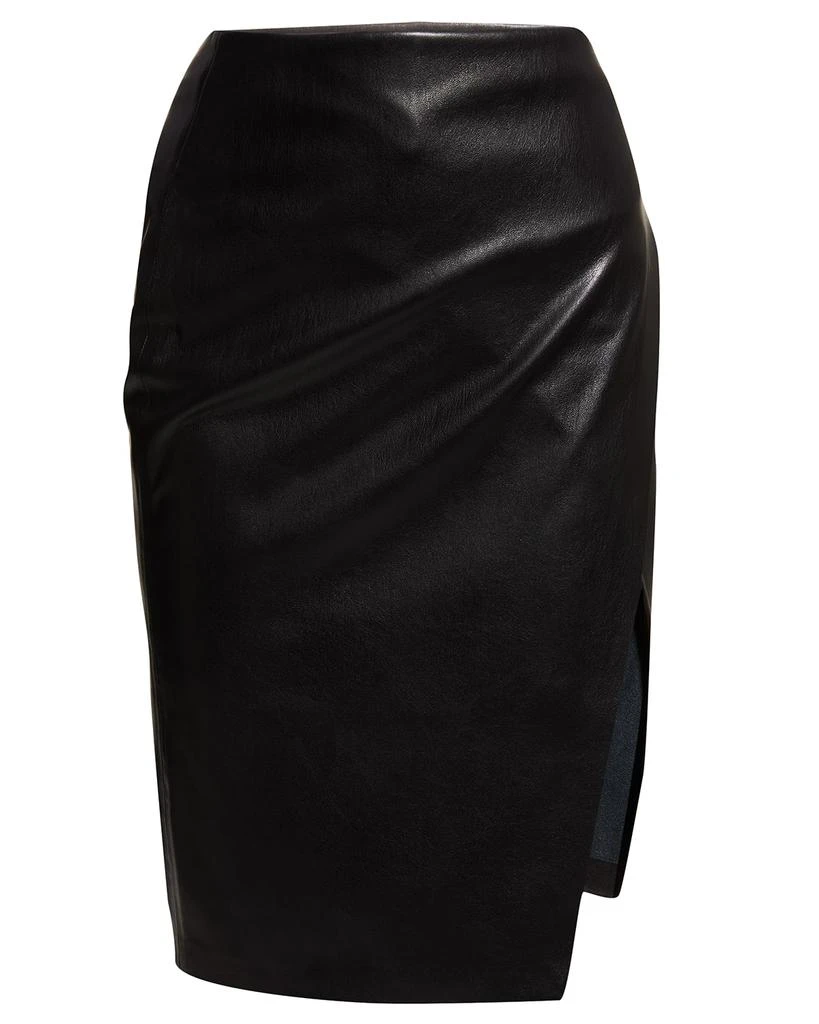 商品Alice + Olivia|Siobhan Vegan Leather Knee-Length Wrap Skirt,价格¥2206,第1张图片