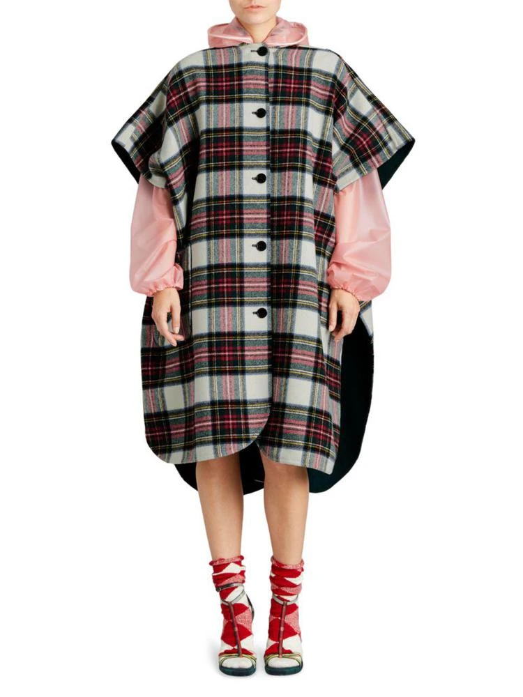 商品Burberry|Tartan Plaid Poncho,价格¥4442,第1张图片