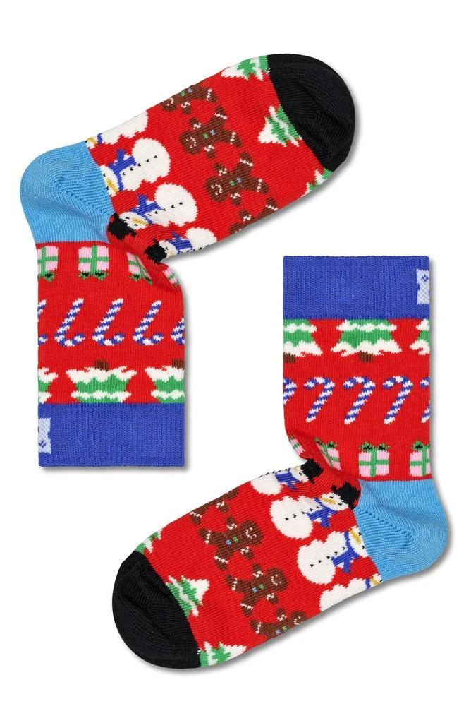 商品Happy Socks|Kids' Assorted 3-Pack Holiday Crew Socks Gift Box,价格¥120,第5张图片详细描述