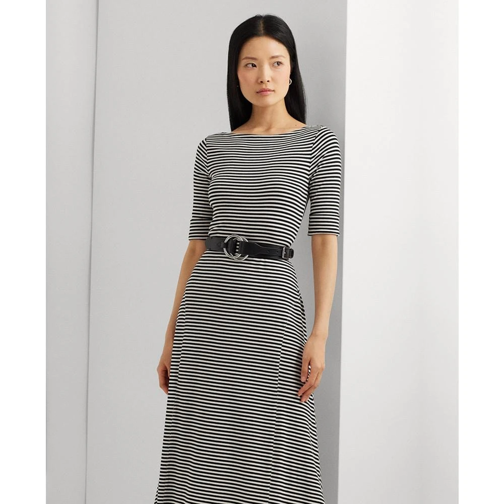 商品Ralph Lauren|Women's Striped Stretch Cotton Midi Dress,价格¥608,第4张图片详细描述