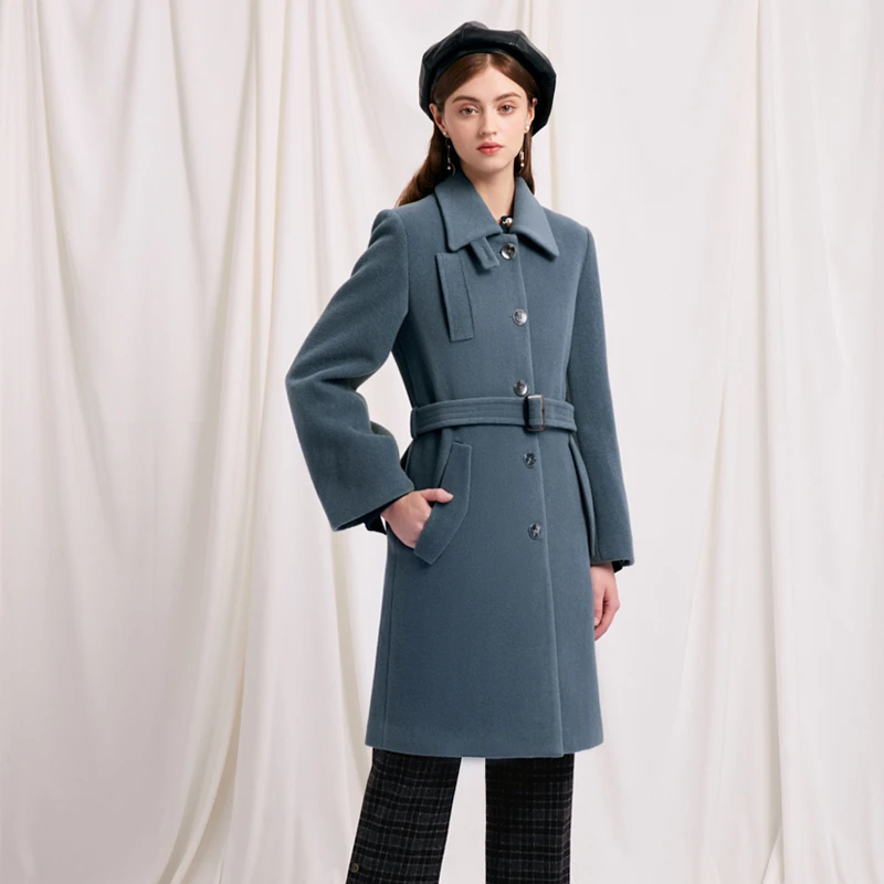 Nina 羊毛大衣-深蓝色 | Nina Wool  Coat - Nightime Blue 商品