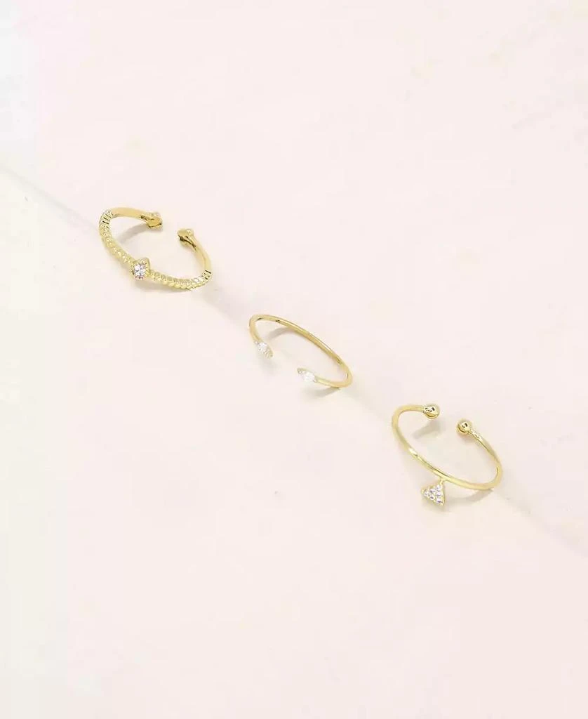 商品Ettika Jewelry|Crystal Poppy Adjustable Ring Set,价格¥395,第2张图片详细描述
