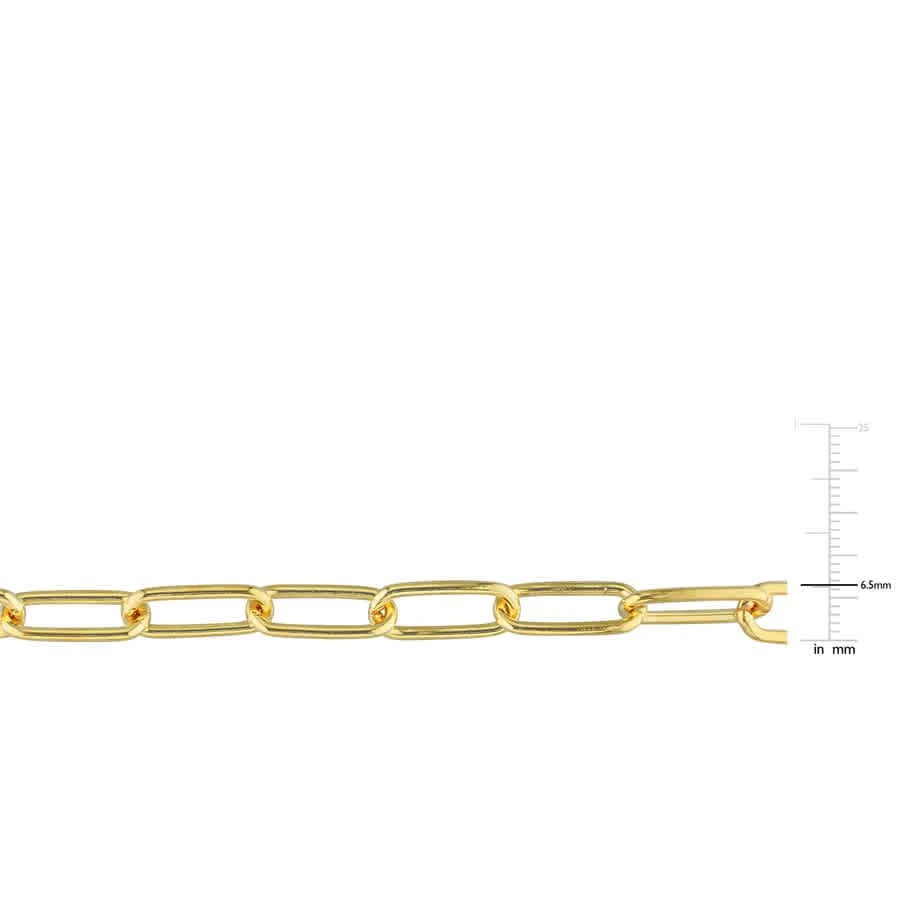 商品Amour|6mm Paperclip Chain Bracelet In Yellow Plated Sterling Silver,价格¥417,第3张图片详细描述