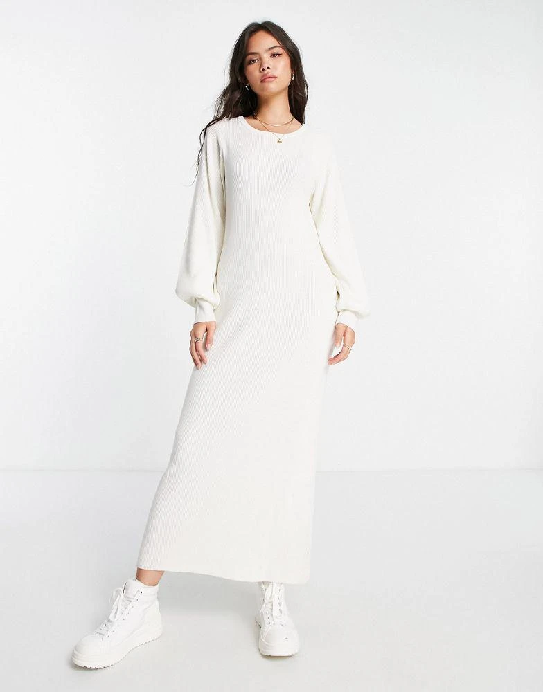 商品VERO MODA|Vero Moda Aware knitted maxi dresss in cream,价格¥460,第1张图片