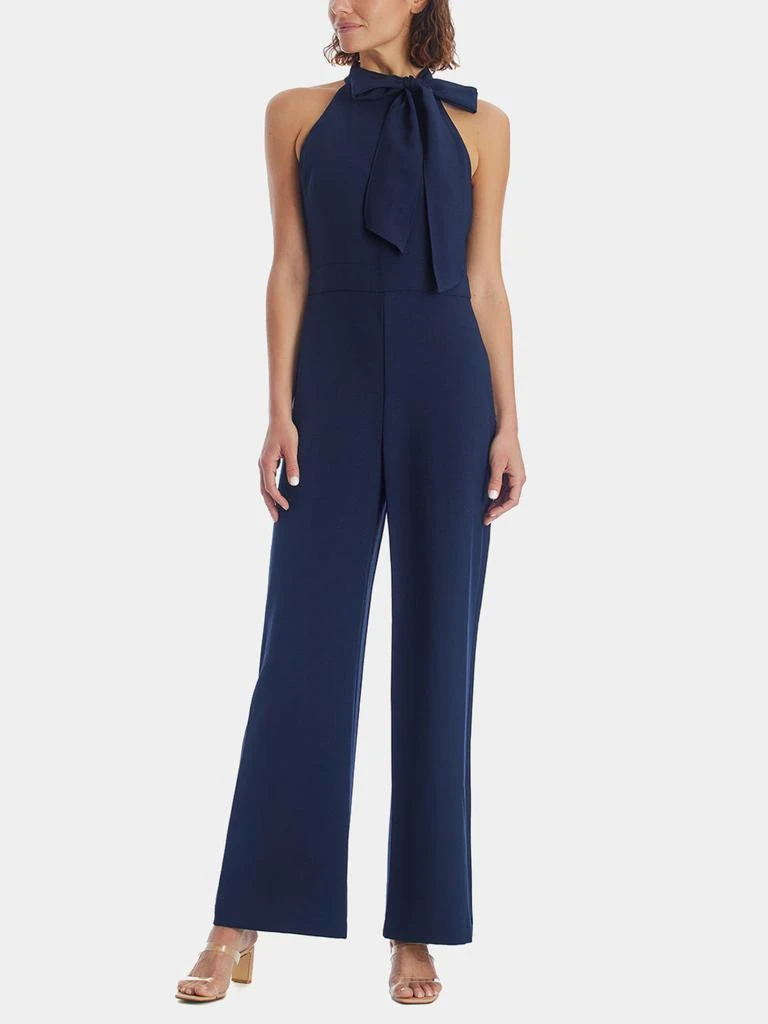 商品Vince Camuto|Signature Stretch Crepe Bow Neck Halter Jump Suit,价格¥643,第1张图片