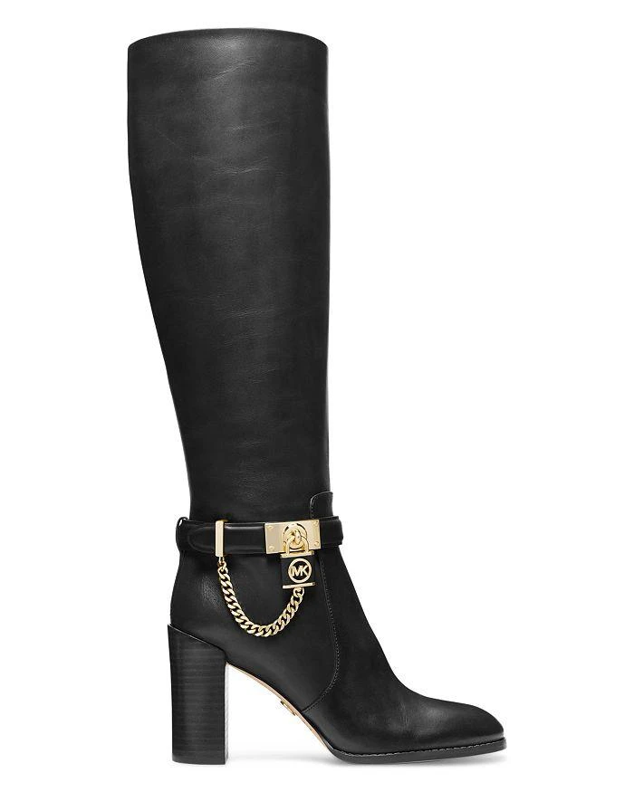 商品Michael Kors|Women's Hamilton Block Heel To the Knee Boots,价格¥1783,第2张图片详细描述