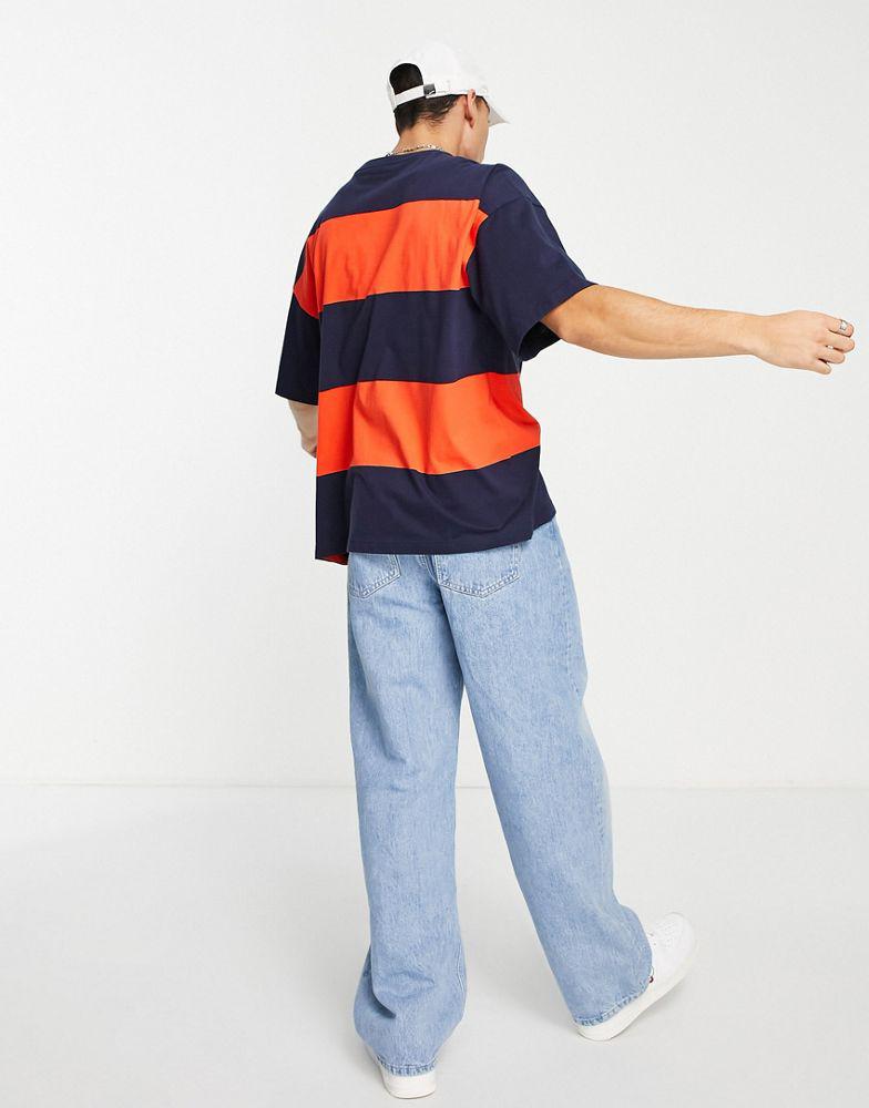 Champion oversized stripe t-shirt in navy商品第2张图片规格展示