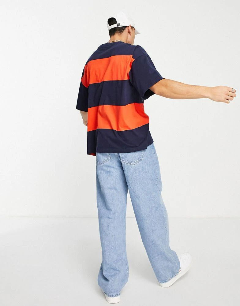 商品CHAMPION|Champion oversized stripe t-shirt in navy,价格¥195,第2张图片详细描述