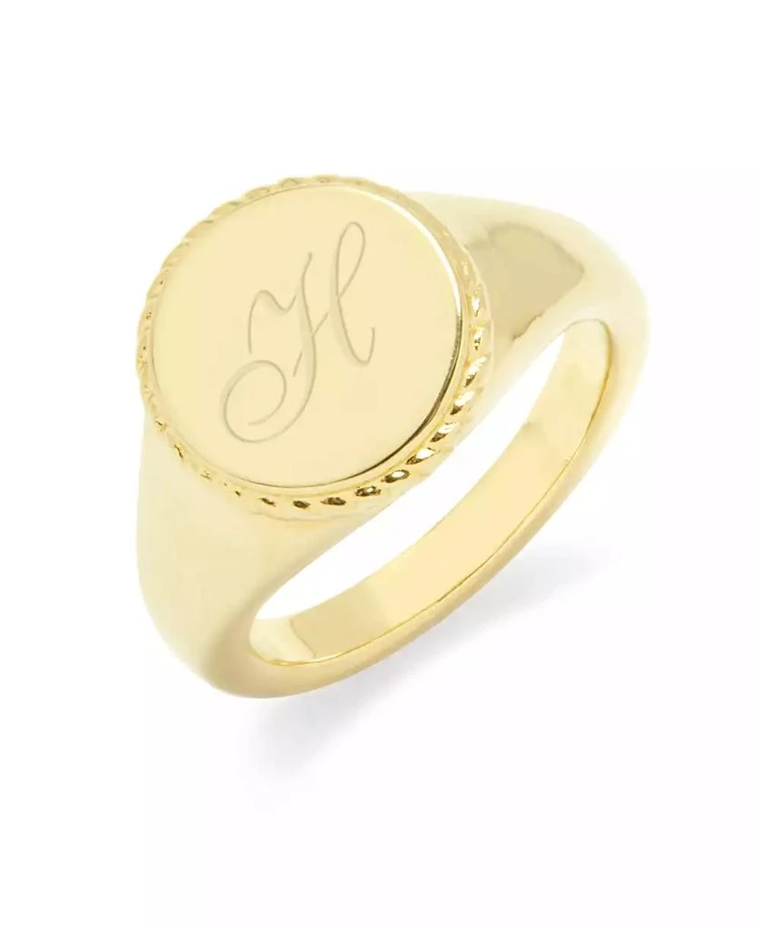 Charlie Initial Signet Gold-Plated Ring 商品