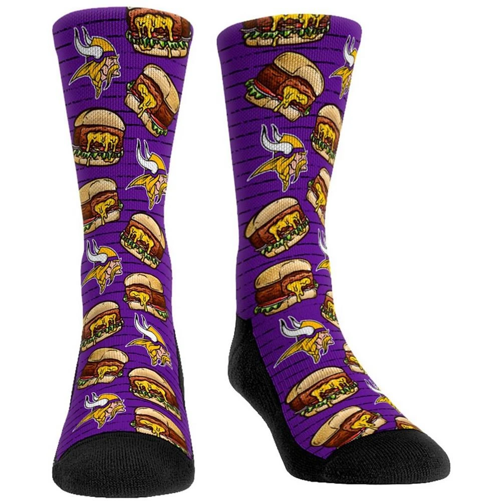 商品Rock 'Em|Youth Boys and Girls Minnesota Vikings Localized Food Multi Crew Socks,价格¥134,第1张图片