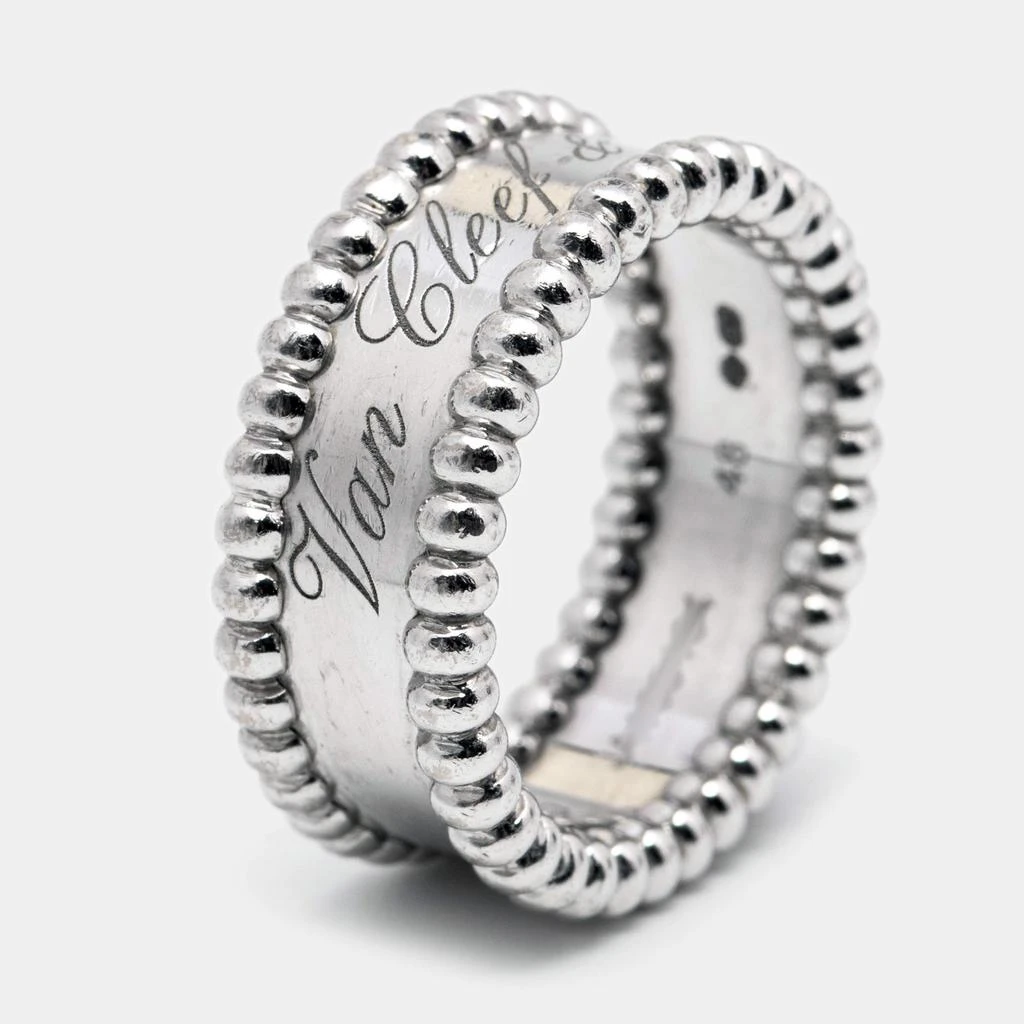商品[二手商品] Van Cleef & Arpels|Van Cleef & Arpels Perlée Signature 18k White Gold Band Ring Size 48,价格¥11260,第1张图片