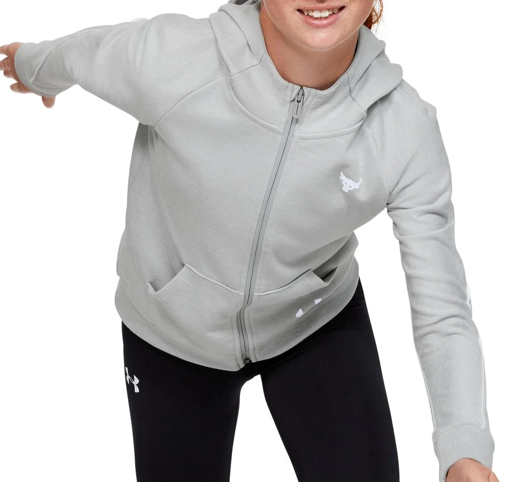 商品Under Armour|Under Armour Girls' Project Rock Full Zip Hoodie 女款连帽外套,价格¥495,第1张图片