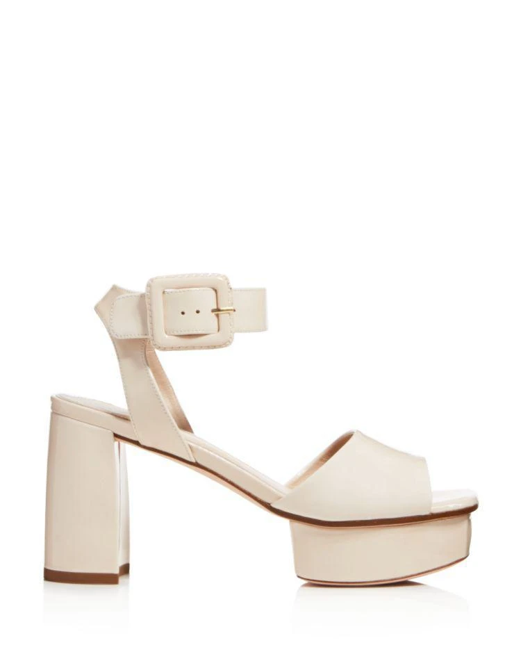 商品Stuart Weitzman|Women's Newdeal Leather Platform Ankle Strap Sandals ,价格¥1527,第2张图片详细描述