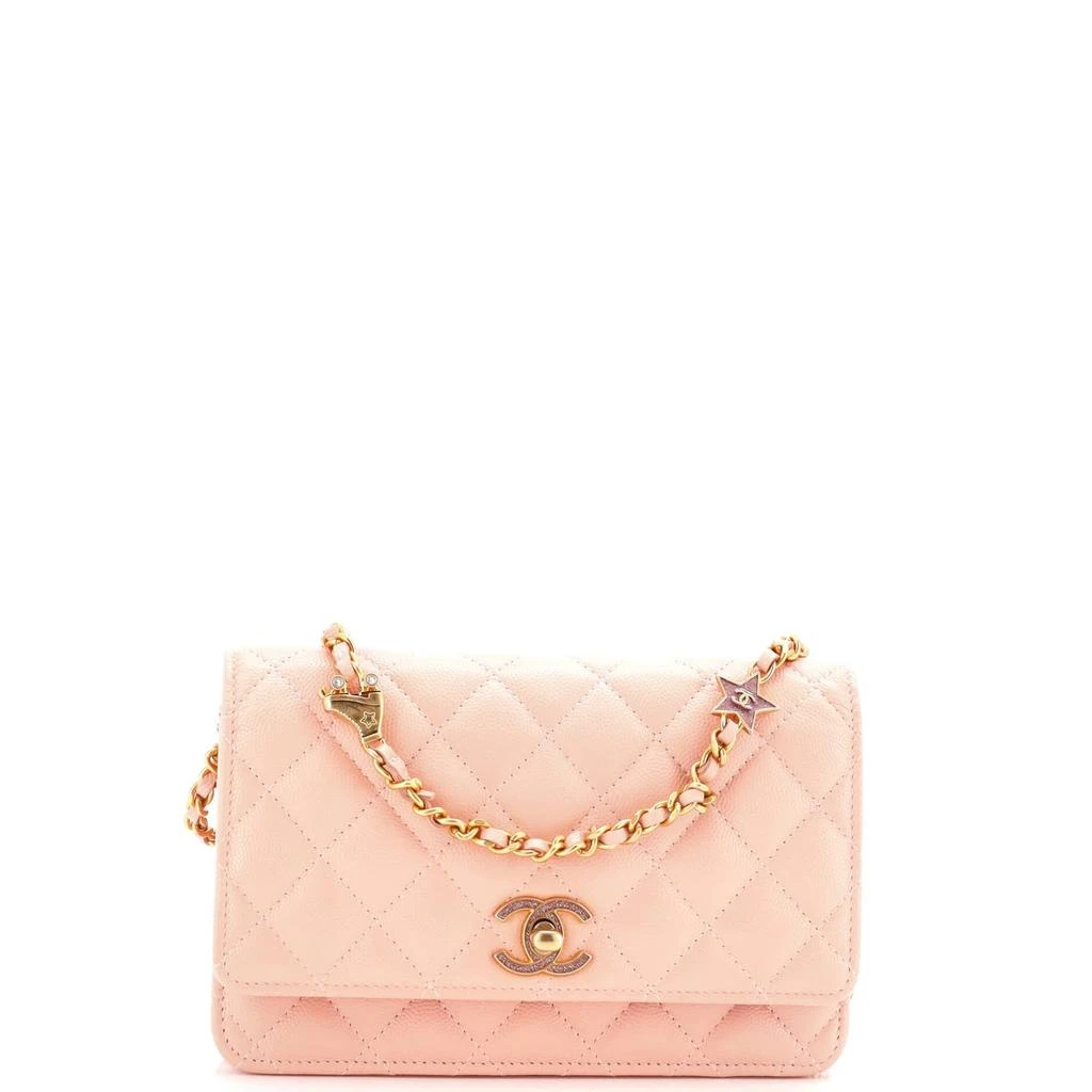 商品[二手商品] Chanel|Roller Skate and Star Charms Wallet on Chain Quilted Caviar with Crystals and Enamel,价格¥32659,第1张图片