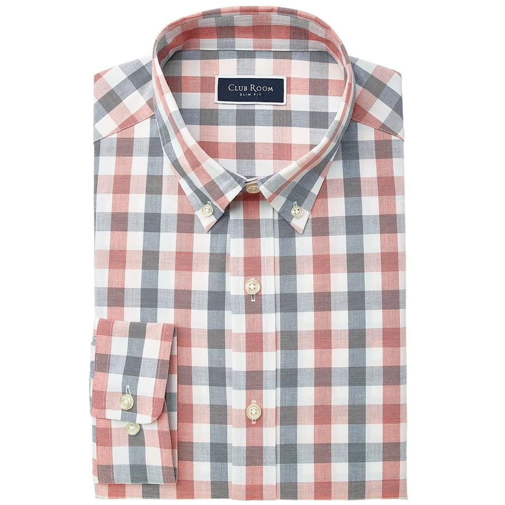 商品Club Room|Men's Slim Fit 4-Way Stretch Gingham Dress Shirt, Created for Macy's,价格¥136,第2张图片详细描述