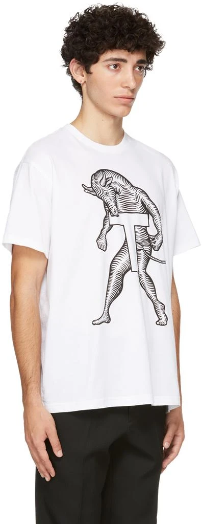 商品Burberry|白色 Mythical Alphabet 系列 Large T 有机棉 T 恤,价格¥4496,第2张图片详细描述