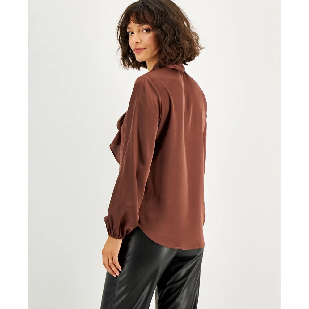 商品Bar III|Women's Bow-Tie Long-Sleeve Blouse, Created for Macy's,价格¥205,第2张图片详细描述