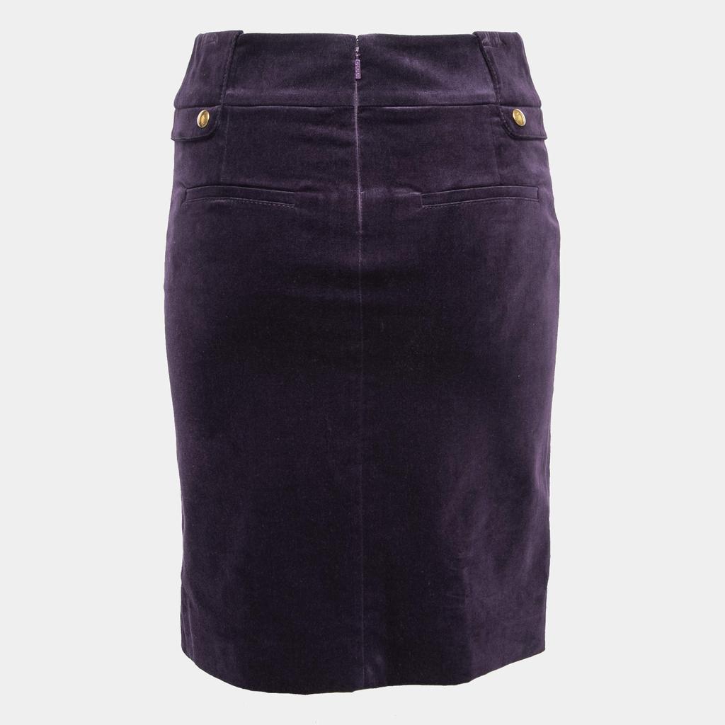 Gucci Purple Velvet Knee-Length Pencil Skirt S商品第2张图片规格展示