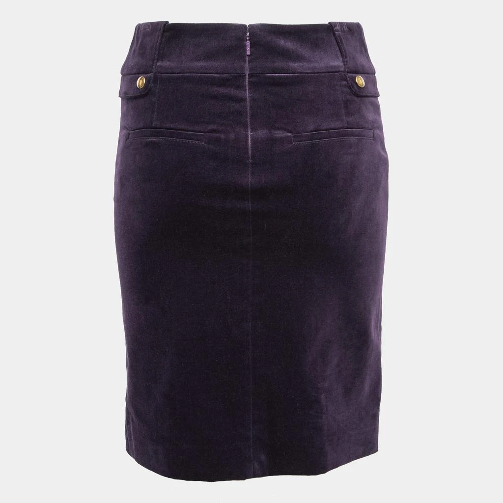 商品[二手商品] Gucci|Gucci Purple Velvet Knee-Length Pencil Skirt S,价格¥1597,第2张图片详细描述