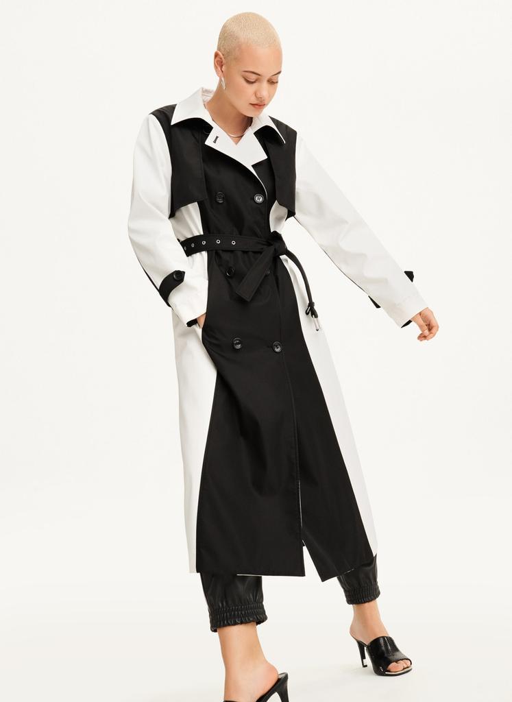 商品DKNY|Colorblock Crinkle Trench,价格¥966,第1张图片