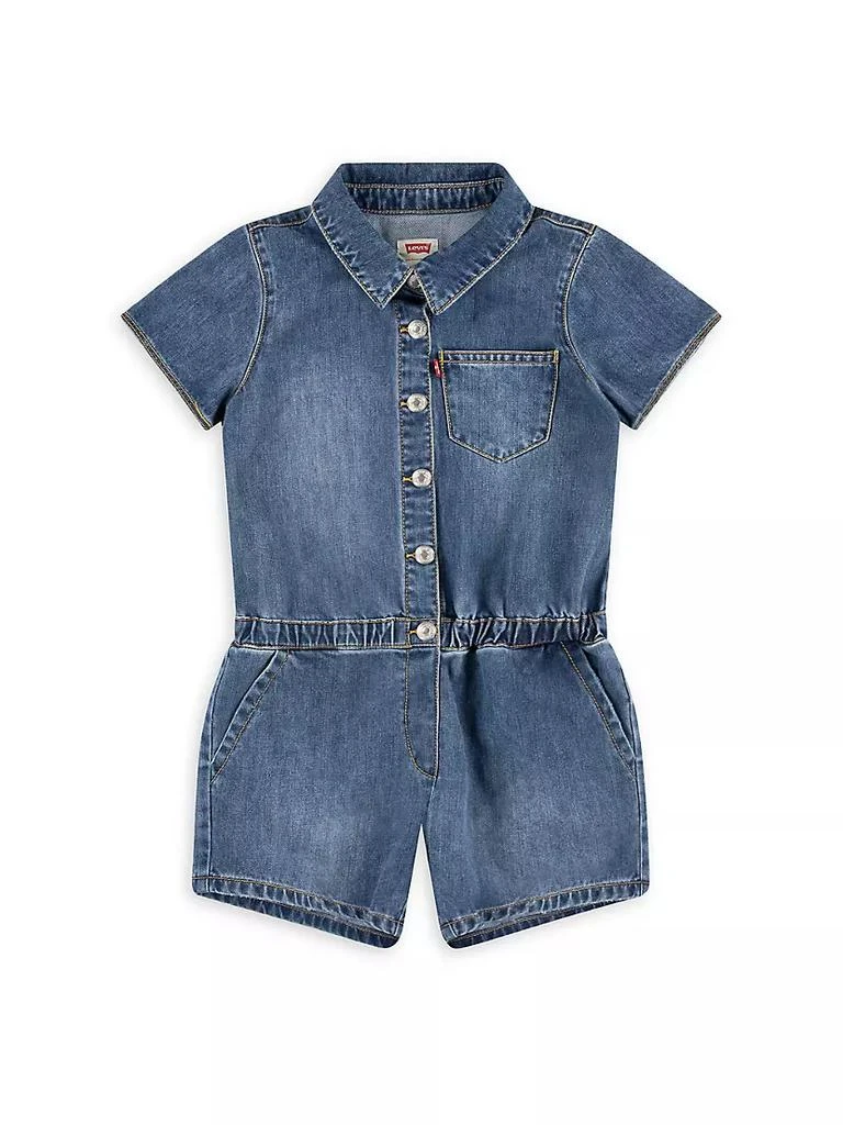 商品Levi's|Little Girl's &amp; Girl's Alpha Denim Romper,价格¥234,第1张图片