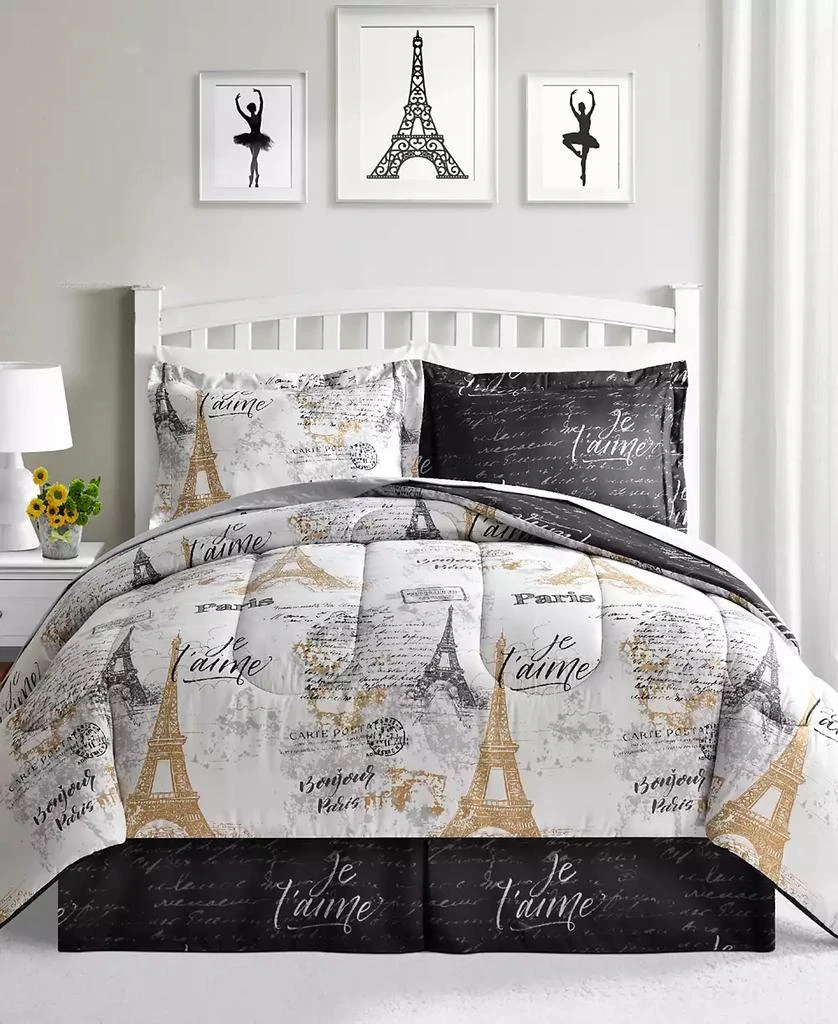 商品Fairfield Square Collection|Paris Gold Reversible 8 Pc. Comforter Sets, Exclusively at Macy’s,价格¥222,第1张图片