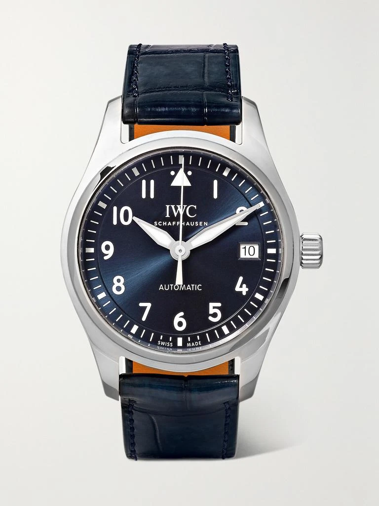 商品IWC Schaffhausen|Pilot's 36 毫米自动上链精钢腕表（短吻鳄鱼皮表带）,价格¥34765,第1张图片