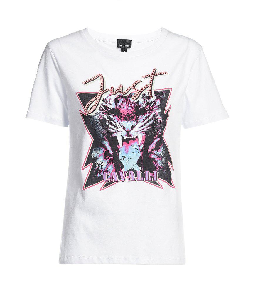 商品Just Cavalli|Just Cavalli Motif-Printed Crewneck T-Shirt,价格¥727,第1张图片