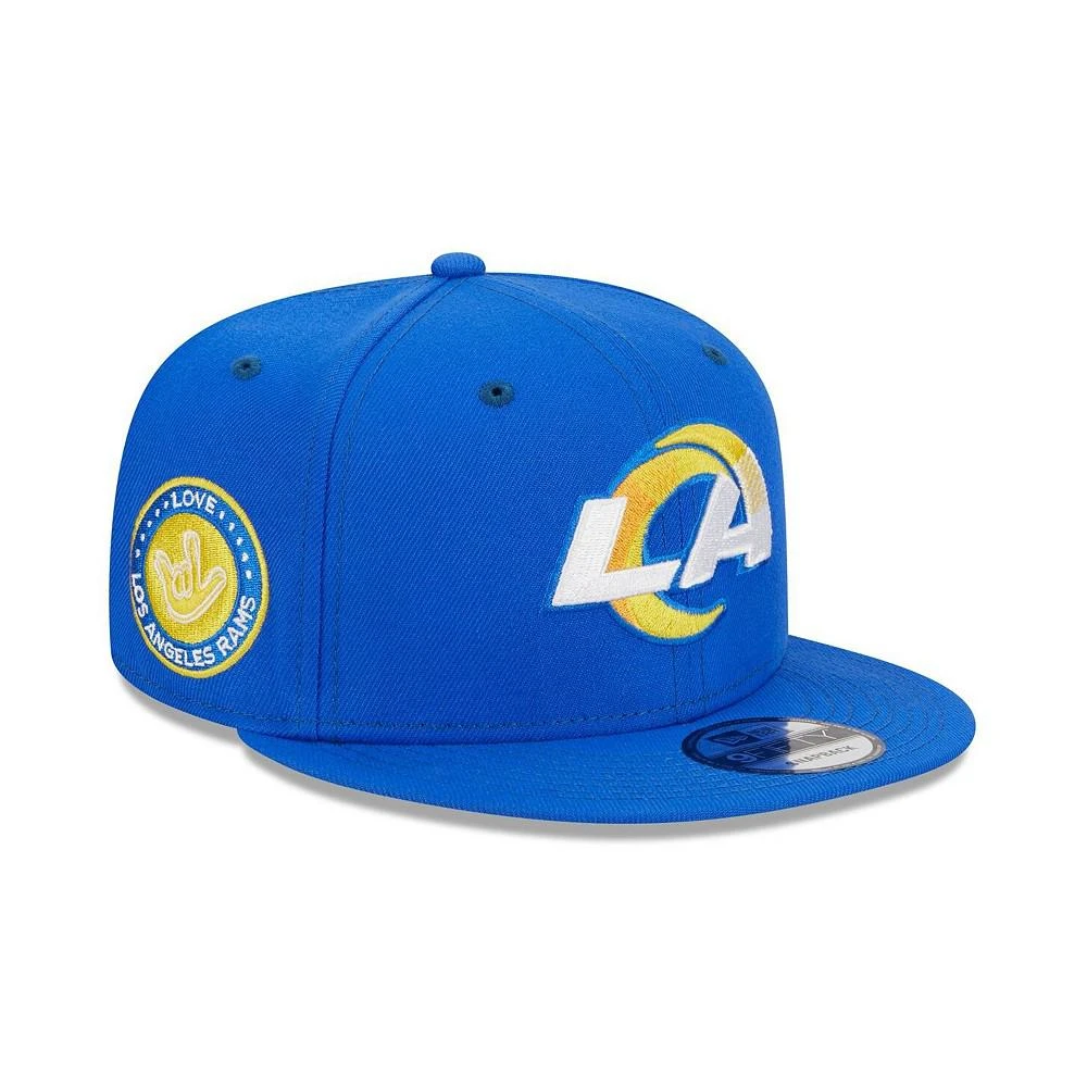 商品New Era|Men's and Women's Royal Los Angeles Rams The NFL ASL Collection by Love Sign Side Patch 9FIFTY Snapback Hat,价格¥262,第1张图片