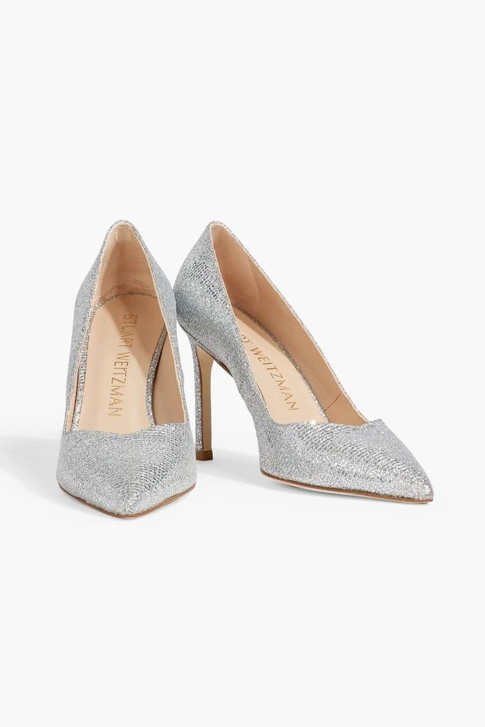 商品Stuart Weitzman|Anny glittered woven pumps,价格¥1120,第2张图片详细描述