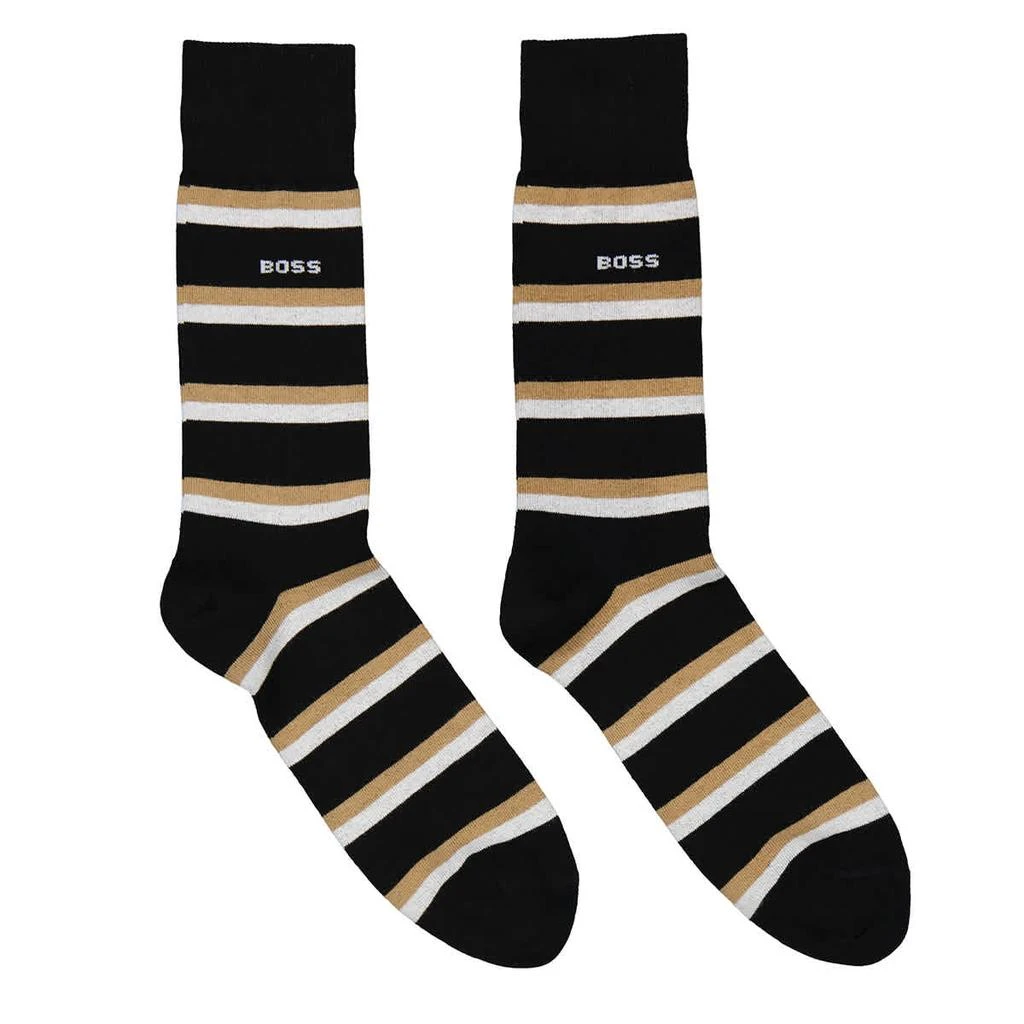 商品Hugo Boss|Boss Men's Black Stripe Sock,价格¥75,第1张图片