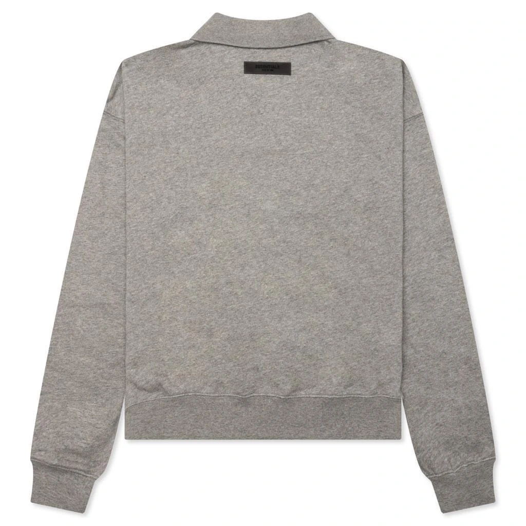 商品Essentials|Kid's Core L/S Polo - Dark Oatmeal,价格¥273,第2张图片详细描述