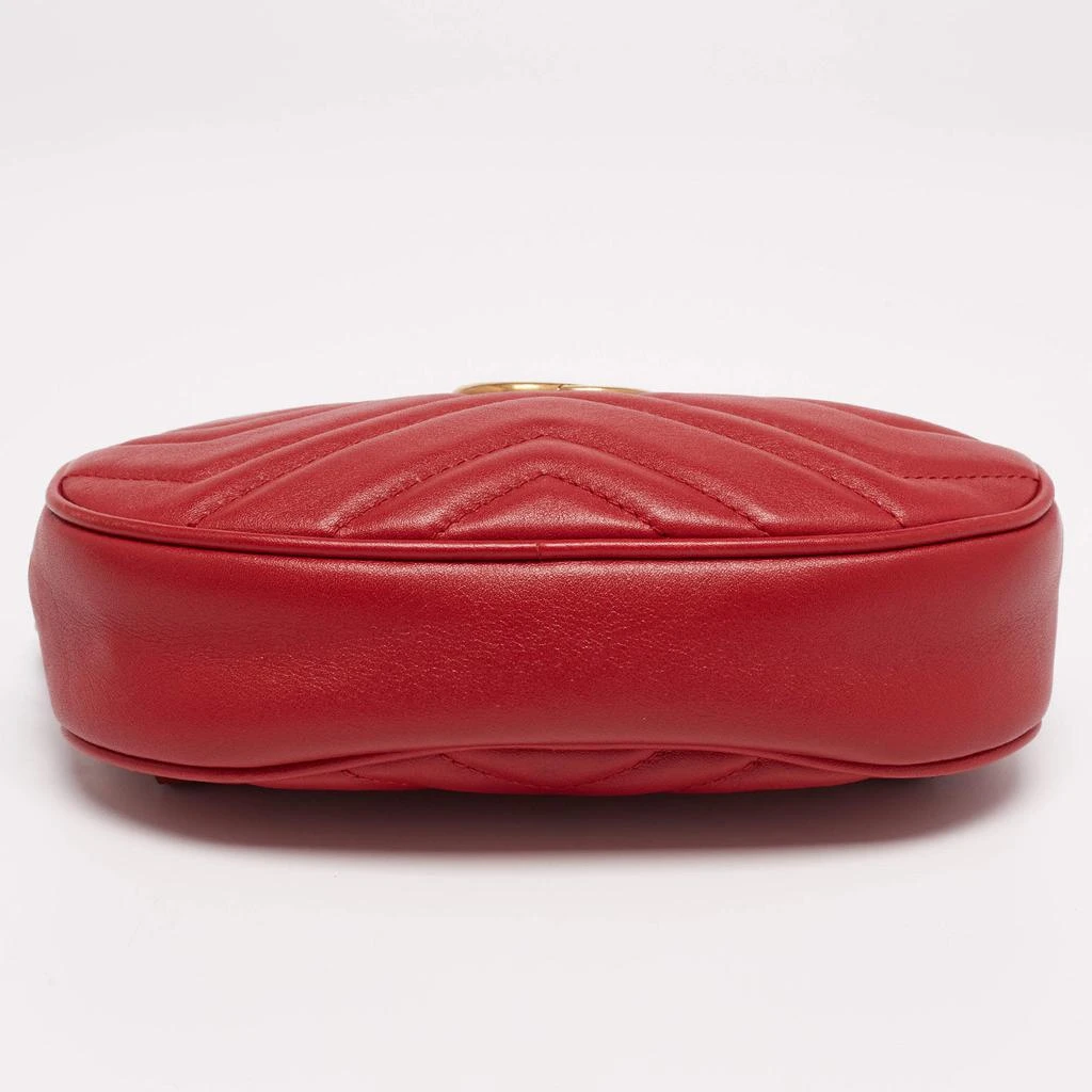 Gucci Red Matelasse Leather GG Marmont Belt Bag  商品