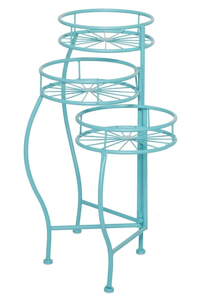 商品SONOMA SAGE HOME|Blue Metal Indoor/Outdoor Three-Tier Starburst Plant Stand,价格¥428,第5张图片详细描述