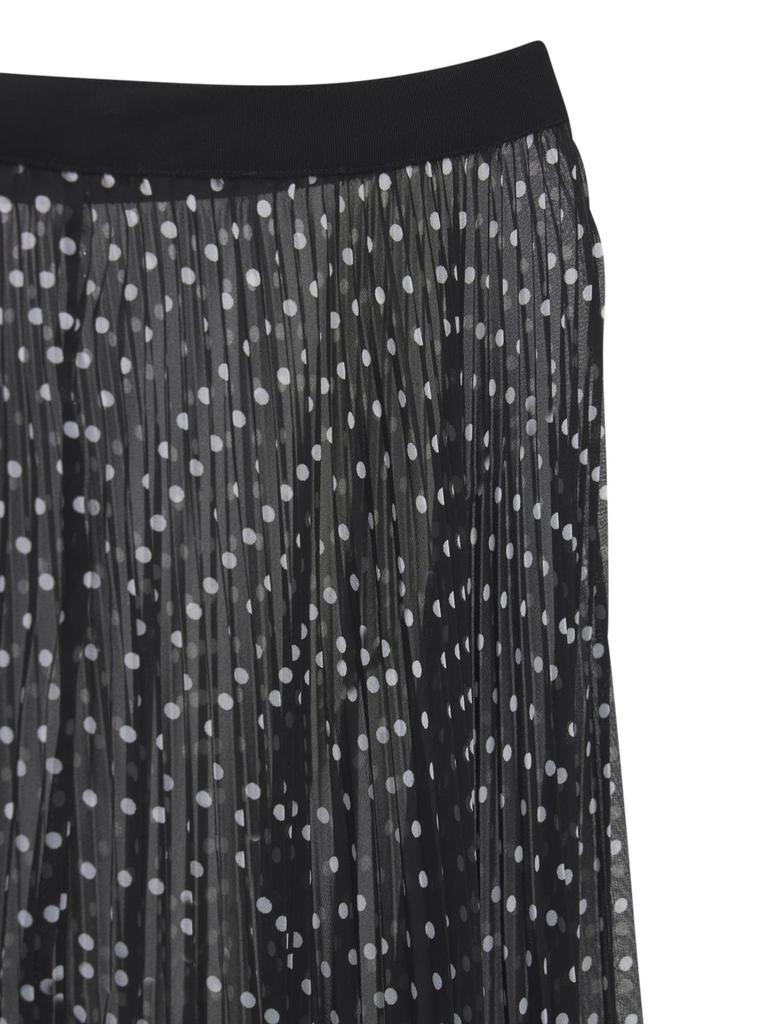 Polka Dots Asymmetric Georgette Skirt商品第4张图片规格展示