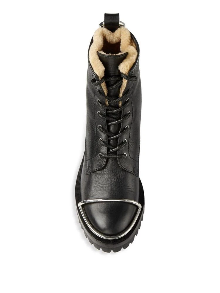 商品Alexander Wang|Lyndon Shearling & Tumbled Leather Combat Boots,价格¥2550,第4张图片详细描述