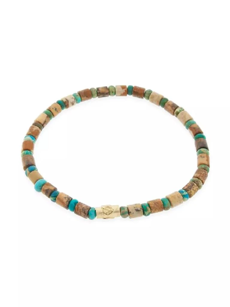 商品Luis Morais|Jade Sun Symbol Beaded Bracelet,价格¥2164,第1张图片