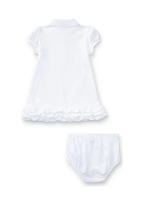 商品Ralph Lauren|Lauren Childrenswear Baby Girls Ruffled Polo Dress Bloomer,价格¥376,第2张图片详细描述